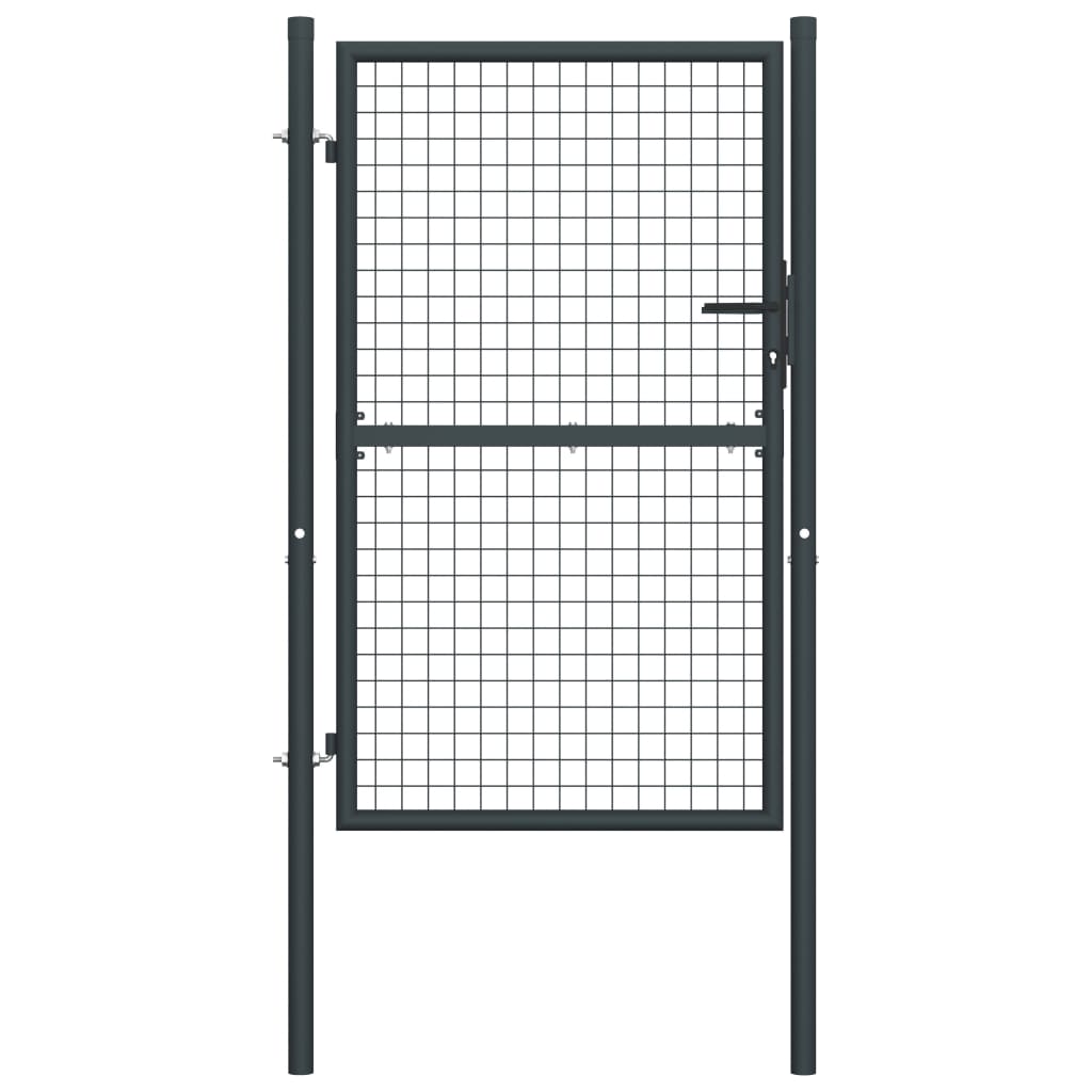 vidaXL Mesh-Gartentor Verzinkter Stahl Zauntor Hoftor Gartentür Zauntor Größen - Bild 19 von 55