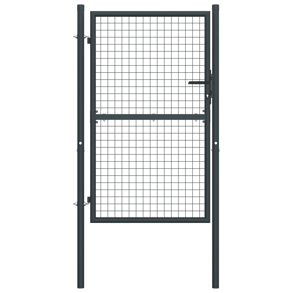 vidaXL Mesh-Gartentor Verzinkter Stahl Zauntor Hoftor Gartentür Zauntor Größen - Bild 29 von 55