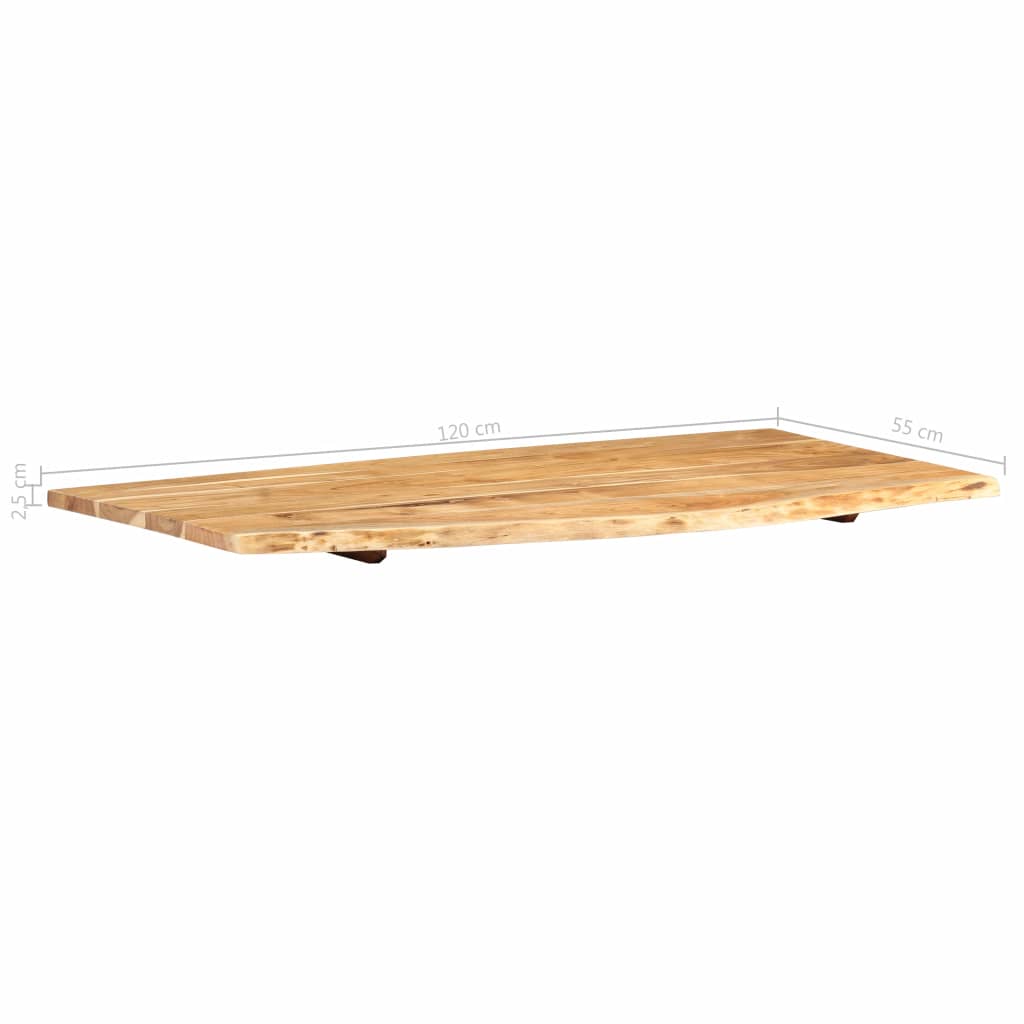 Waschtischplatte Massivholz Akazie Arbeitsplatte Baumkante Holzplatte Badezimmer - Bild 37 von 82