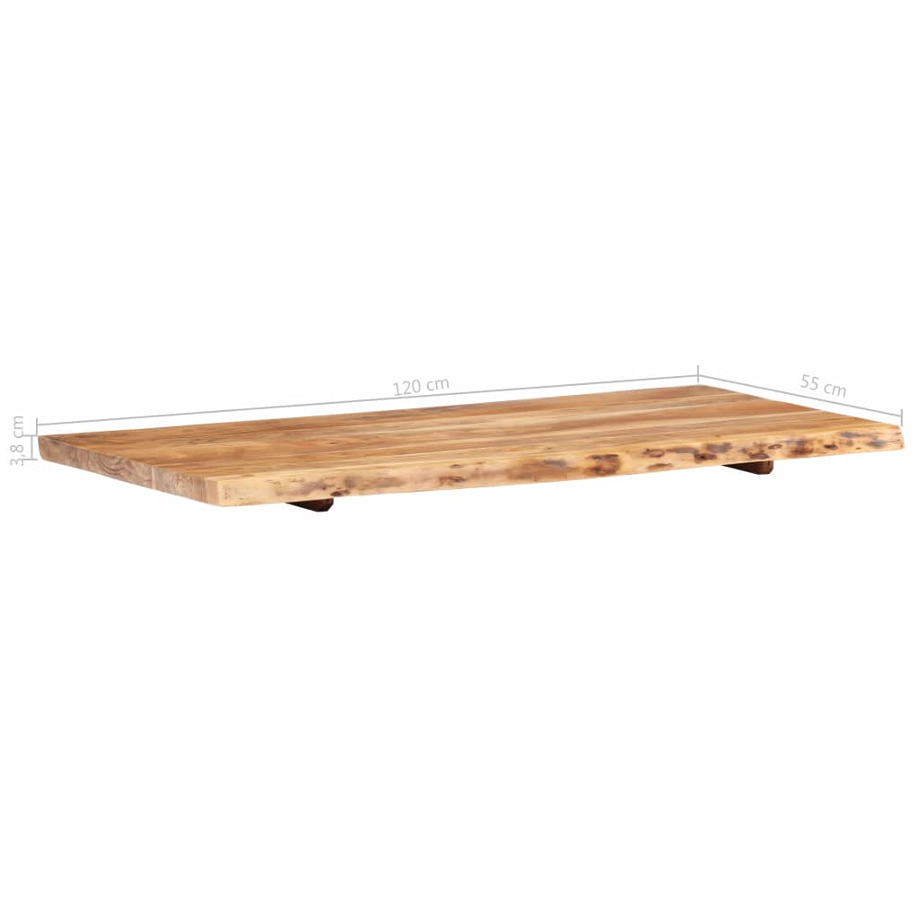 Waschtischplatte Massivholz Akazie Arbeitsplatte Baumkante Holzplatte Badezimmer - Bild 64 von 82