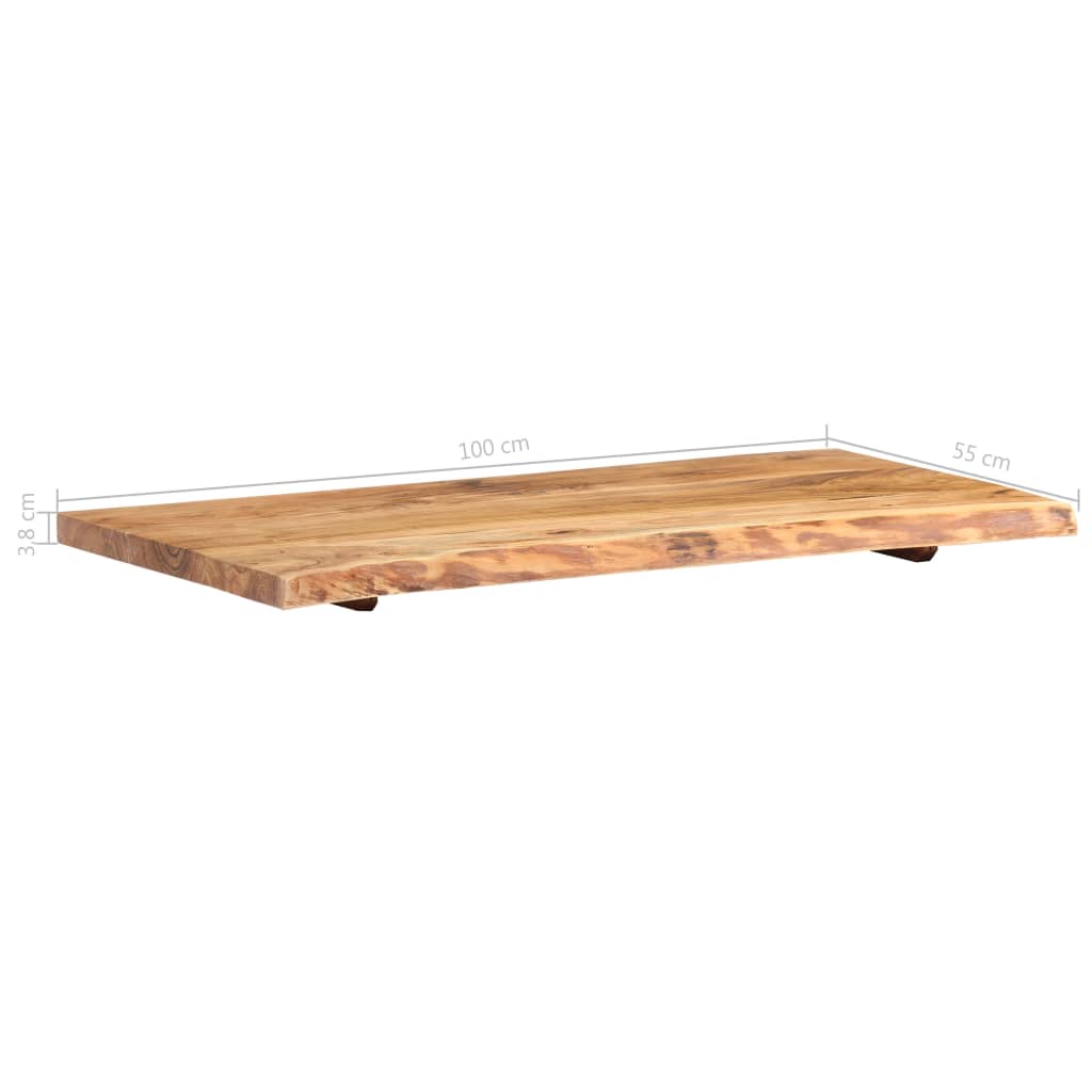 Waschtischplatte Massivholz Akazie Arbeitsplatte Baumkante Holzplatte Badezimmer - Bild 28 von 82
