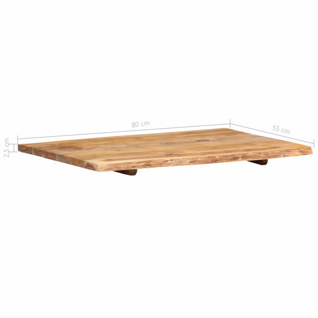 Waschtischplatte Massivholz Akazie Arbeitsplatte Baumkante Holzplatte Badezimmer - Bild 19 von 82