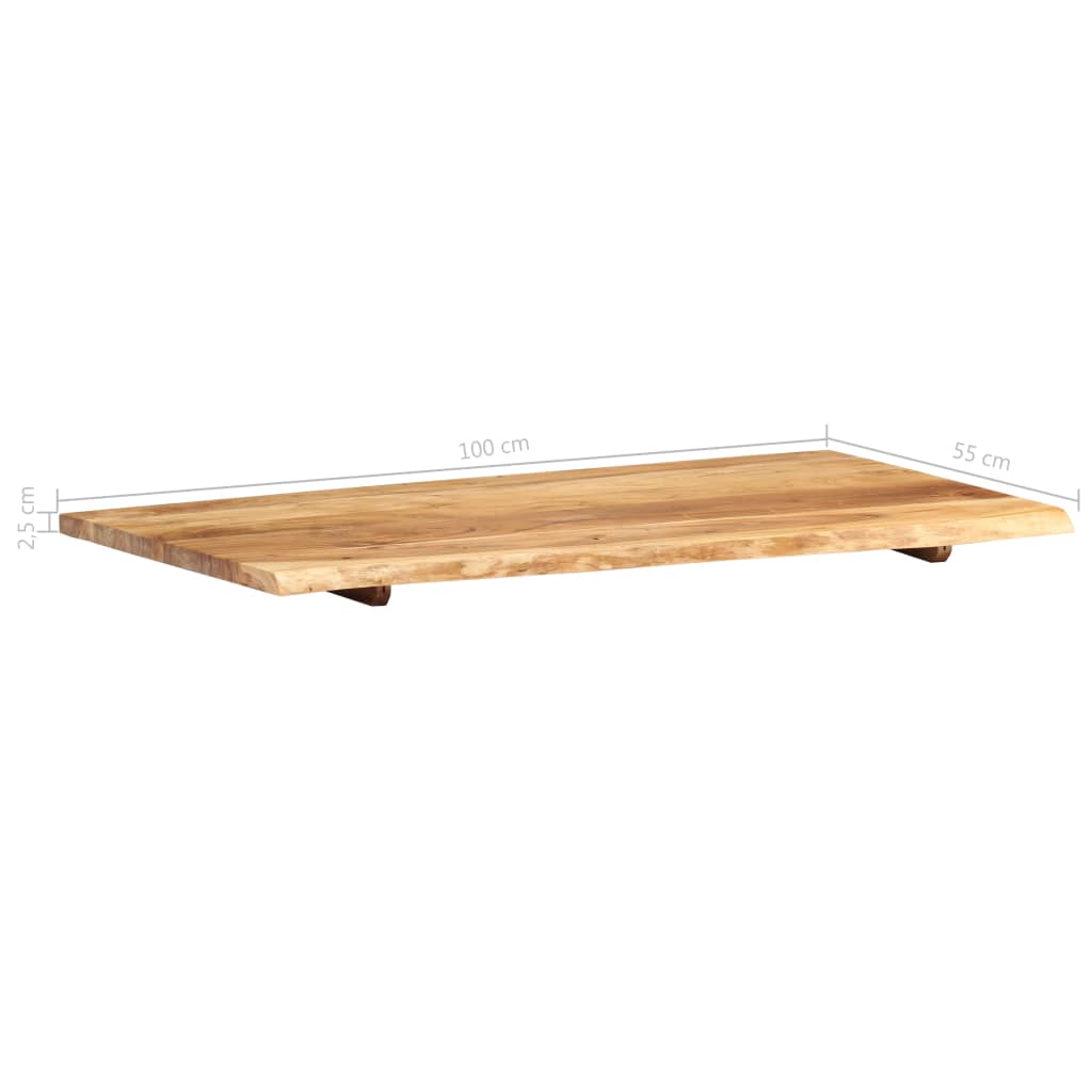 Waschtischplatte Massivholz Akazie Arbeitsplatte Baumkante Holzplatte Badezimmer - Bild 10 von 82