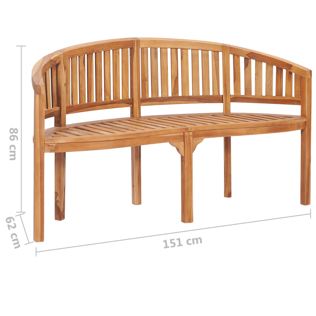 2-3-4 Sitzer Bananenbank Gartenbank Sitzbank Teak Holz Bank Parkbank Holzbank - Bild 9 von 29