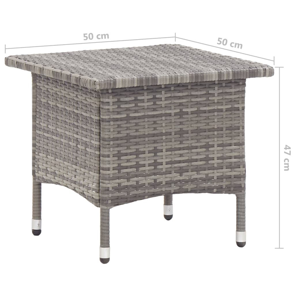 Polyrattan Balkontisch Rattan Beistelltisch Gartentisch Teetisch Couchtisch DE - Bild 25 von 25