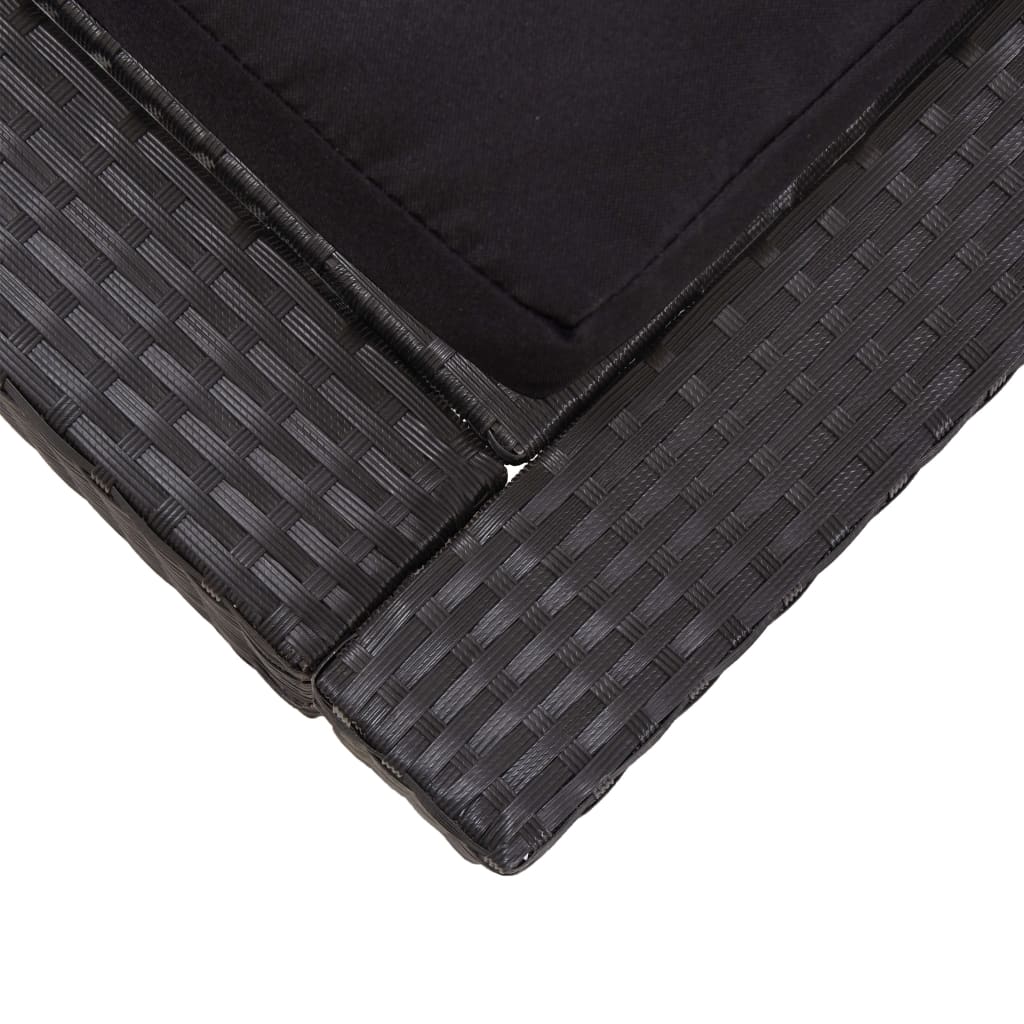 Sonnenliege Tagesbett Poly Rattan Doppelliege Gartenliege 2-Personen Liege - Bild 40 von 41