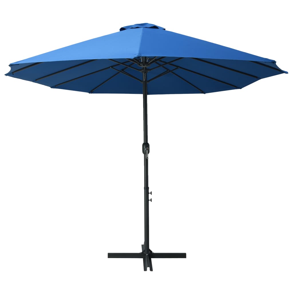 Alu Sonnenschirm Doppel Oval Marktschirm Handurbel Gartenschirm 460x270x246cm - Bild 56 von 77