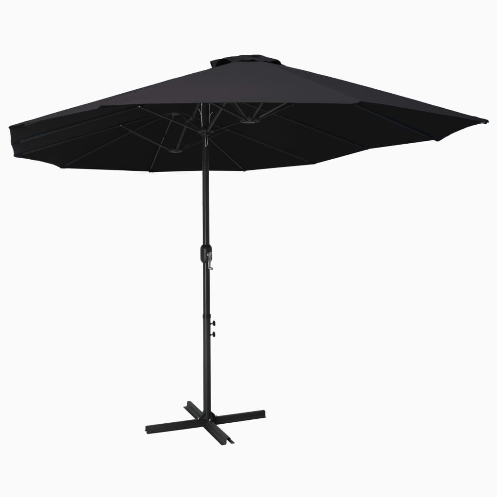 Alu Sonnenschirm Doppel Oval Marktschirm Handurbel Gartenschirm 460x270x246cm - Bild 27 von 77