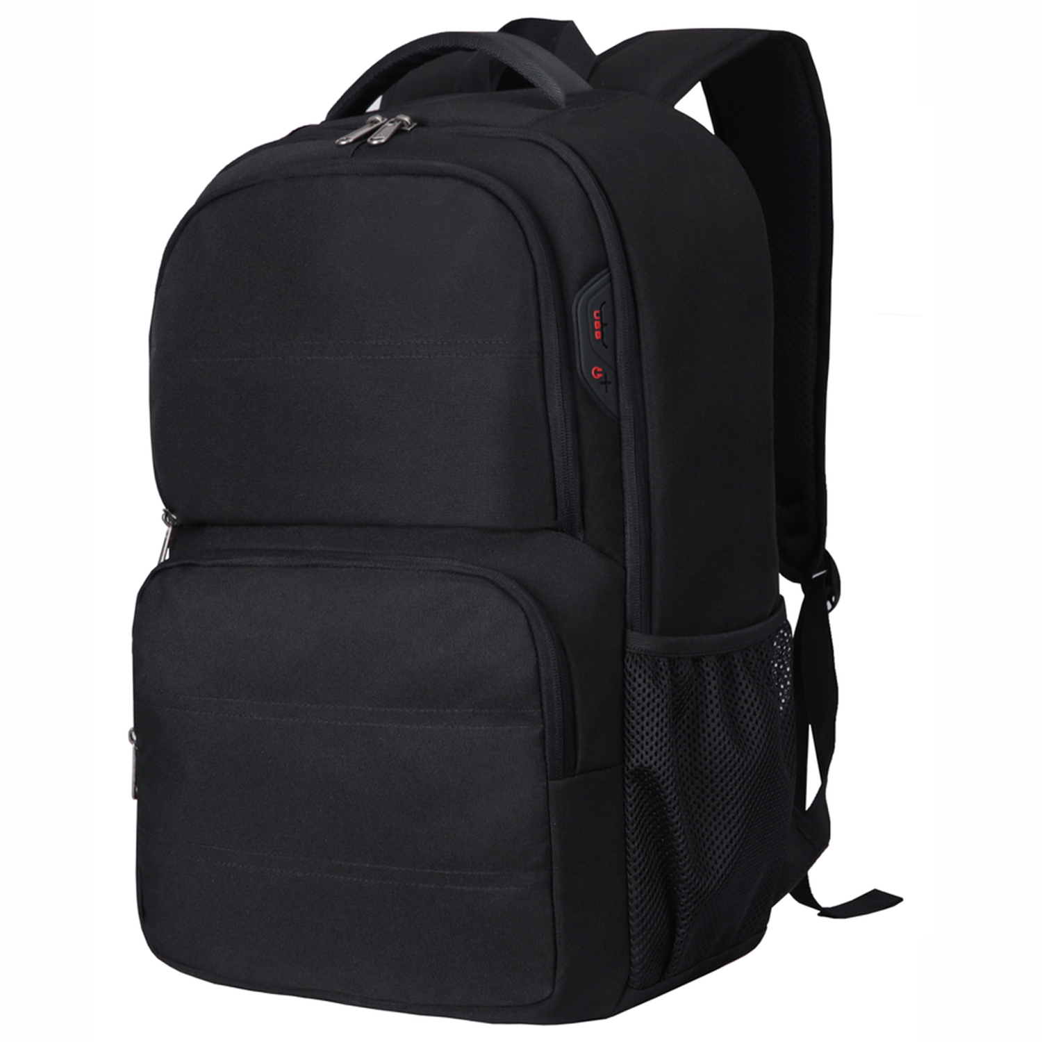 Mens Laptop Backpack Waterproof Large Rucksack Notebook Travel School Bag Black - Picture 14 of 77