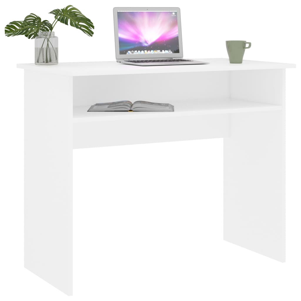 Schreibtisch Weiß Spanplatte Computertisch Bürotisch PC Gamer Computer Tisch NEU - Bild 9 von 60