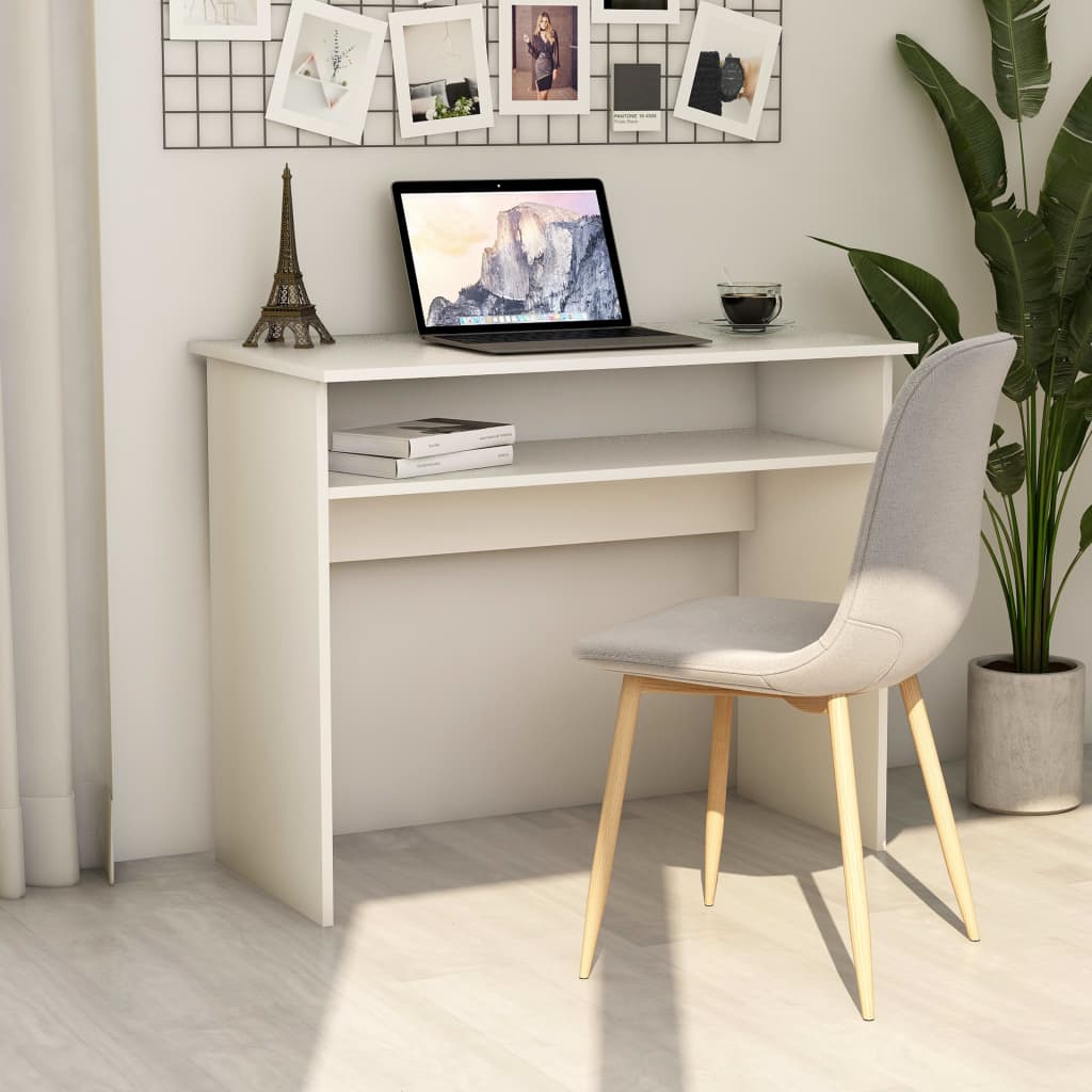 Schreibtisch Weiß Spanplatte Computertisch Bürotisch PC Gamer Computer Tisch NEU - Bild 7 von 60