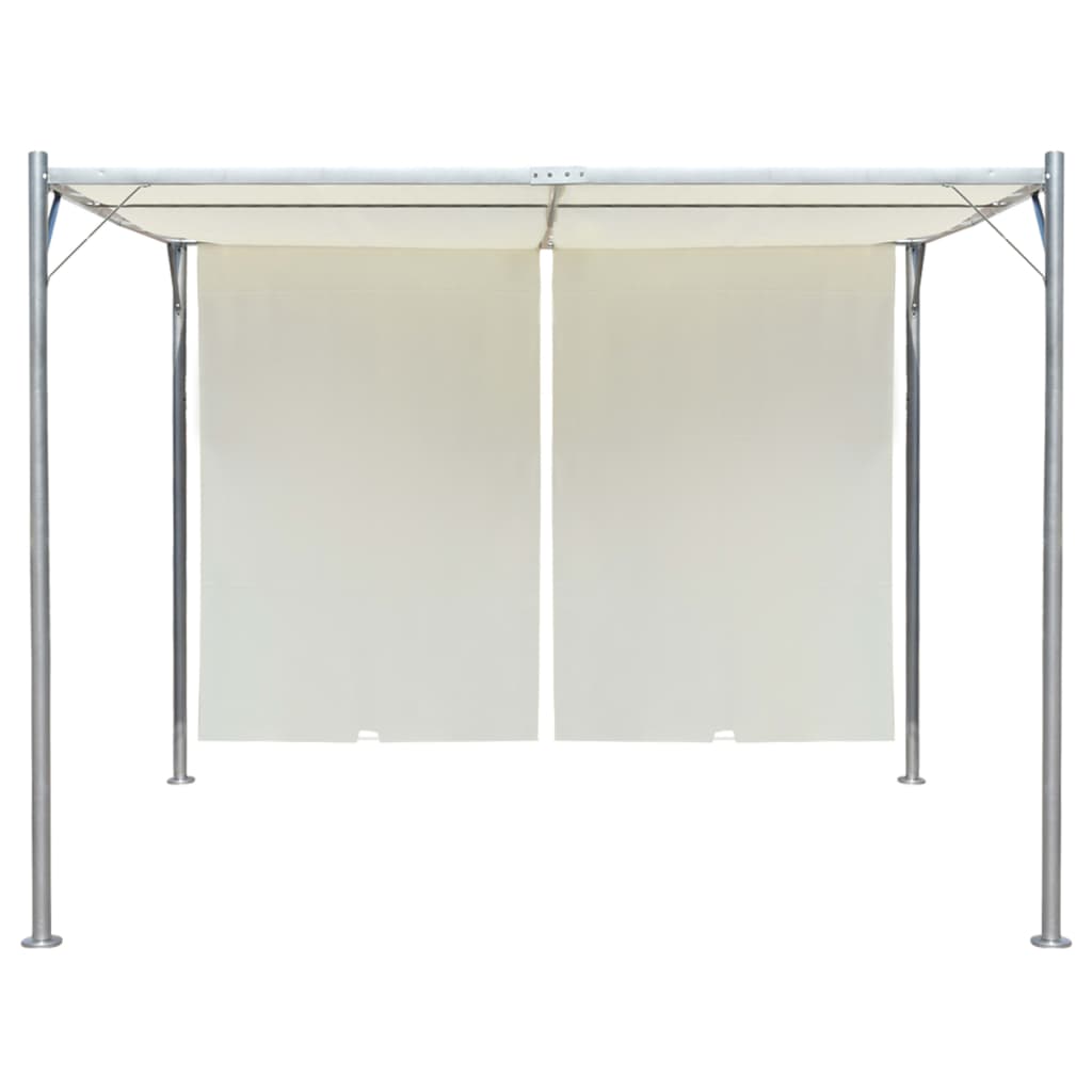 Pergola mit Verstellbarem Dach Schiebedach Stahl Garten Pavillon Sonnenschutz - Bild 11 von 27