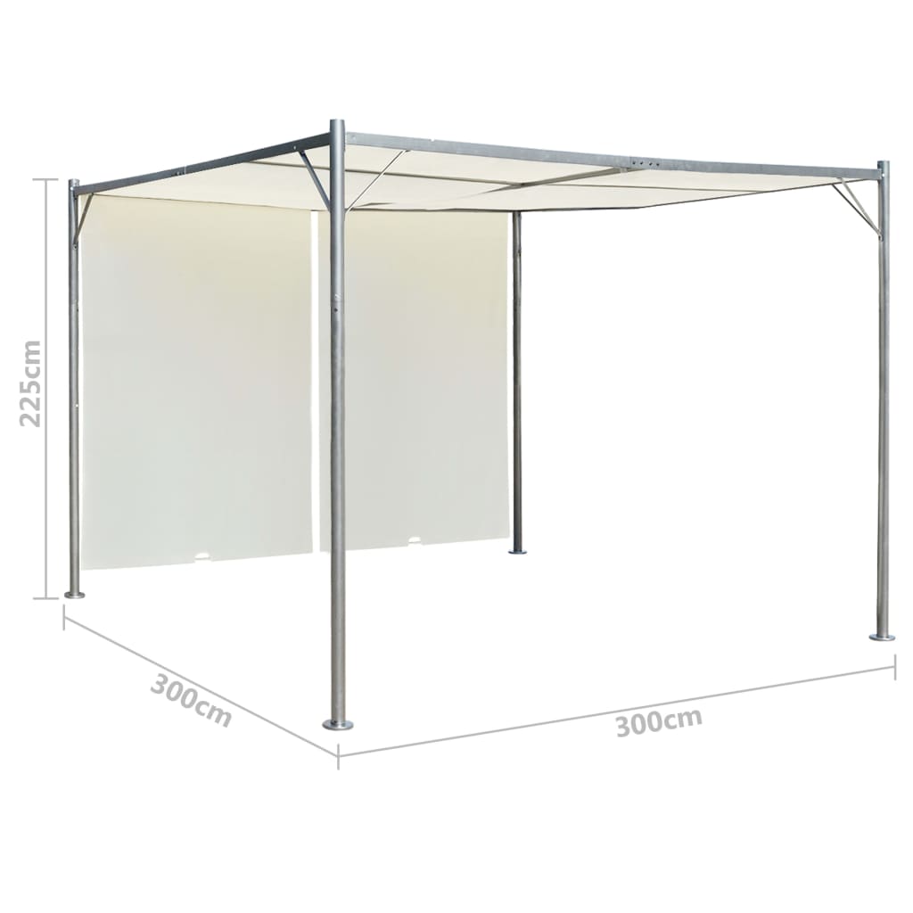 Pergola mit Verstellbarem Dach Schiebedach Stahl Garten Pavillon Sonnenschutz - Bild 15 von 27