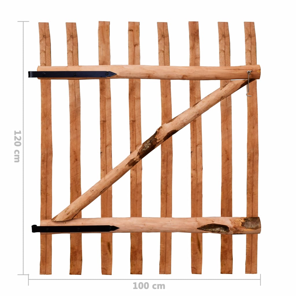 Gartentor Haselnuss Staketenzaun Holz Garten Zaun Tor Pforte Tür 60-150cm - Bild 55 von 61