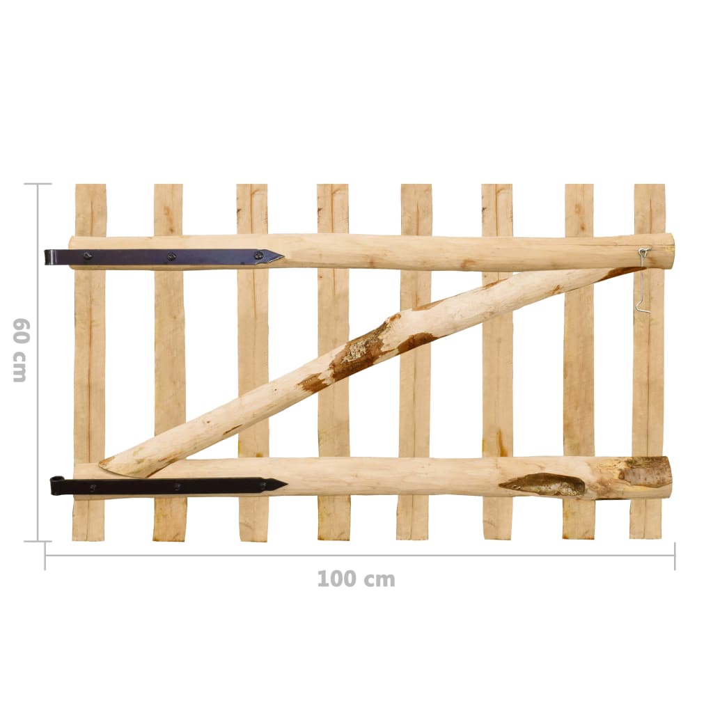 Gartentor Haselnuss Staketenzaun Holz Garten Zaun Tor Pforte Tür 60-150cm - Bild 7 von 61
