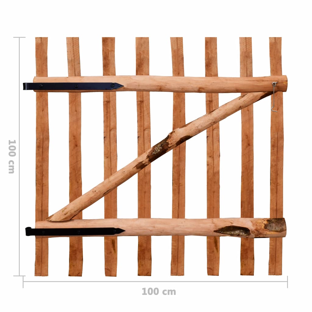 Gartentor Haselnuss Staketenzaun Holz Garten Zaun Tor Pforte Tür 60-150cm - Bild 49 von 61