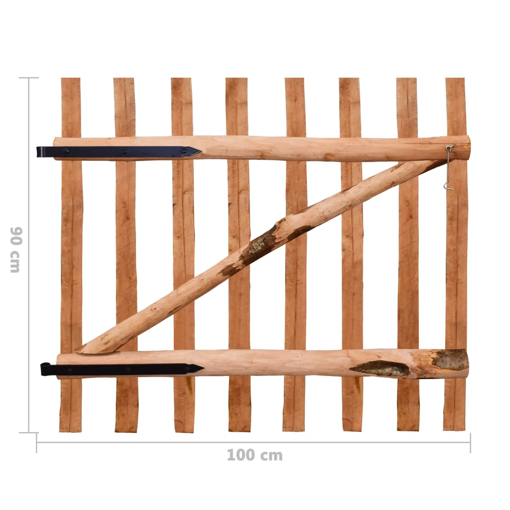 Gartentor Haselnuss Staketenzaun Holz Garten Zaun Tor Pforte Tür 60-150cm - Bild 43 von 61