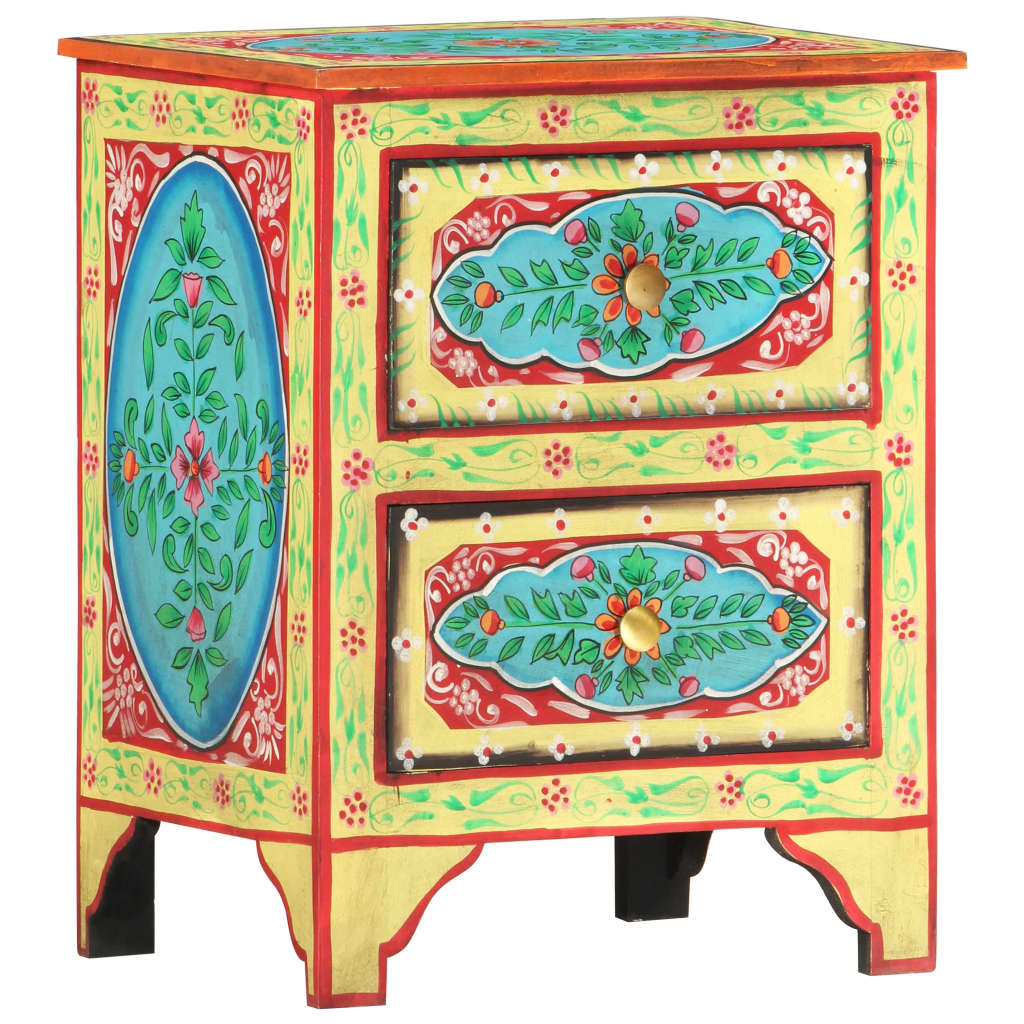 Hand Painted Mango Wood Table Bedside Cabinet Console Table Sideboard TV Stand