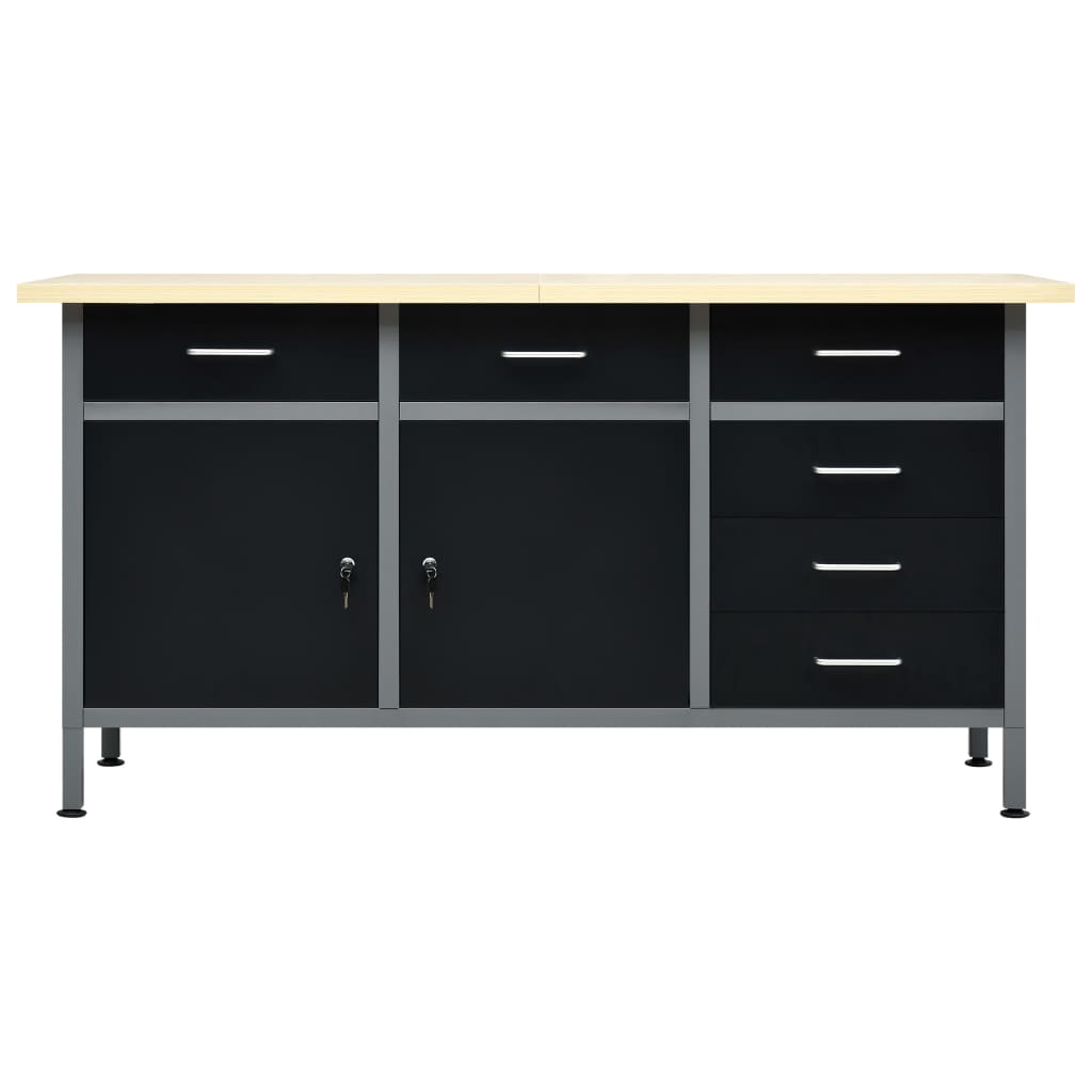 Werkbänk Werktisch Werkstatttisch Arbeitstisch Montagewerkbänk Werkstatt Stahl - Bild 53 von 58