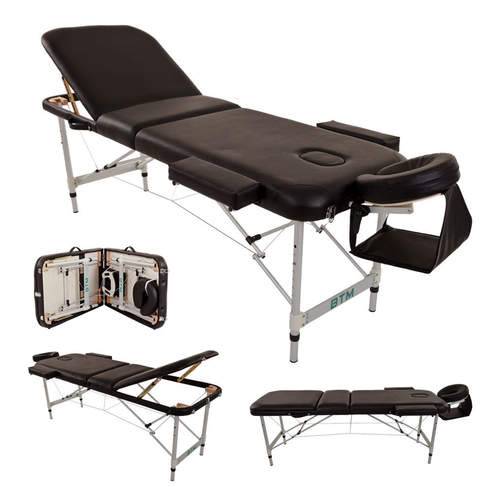 Massage Table Couch Bed Aluminium Tattoo Spa Reiki Portable Folded 3 Section