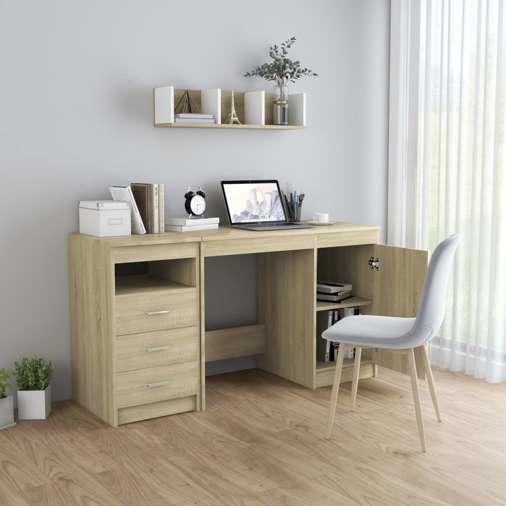 Schreibtisch Mit 3 Schubladen Computertisch PC Bürotisch Arbeitstisch DE - Bild 48 von 89