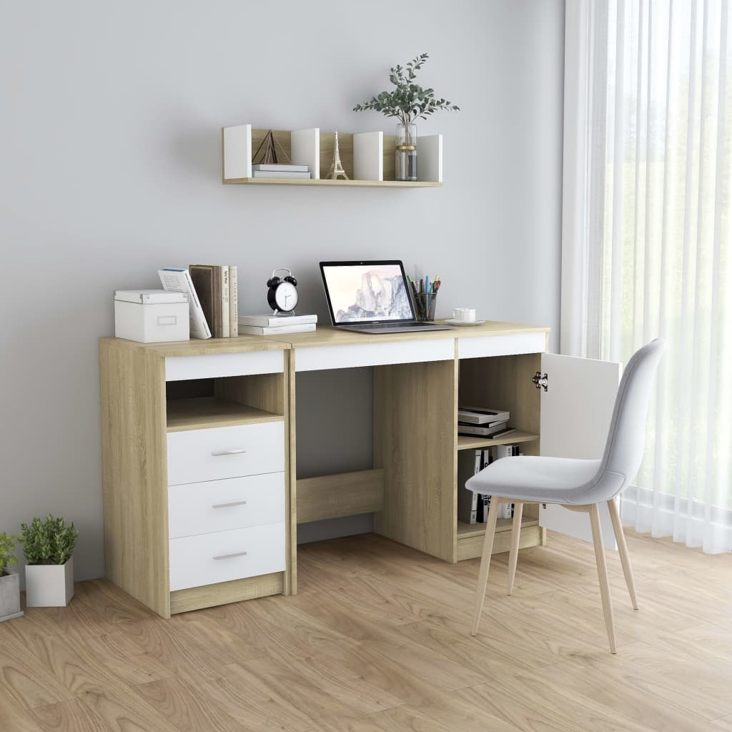 Schreibtisch Mit 3 Schubladen Computertisch PC Bürotisch Arbeitstisch DE - Bild 70 von 89