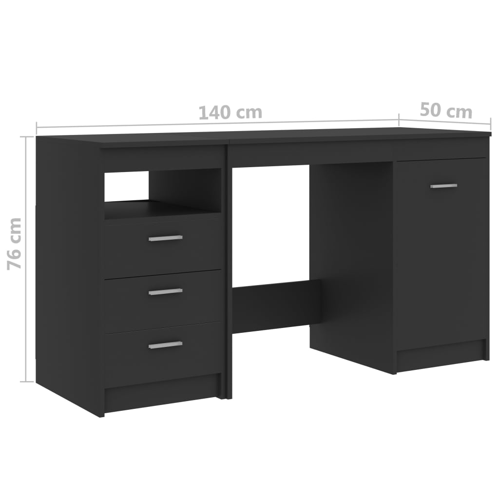 Schreibtisch Mit 3 Schubladen Computertisch PC Bürotisch Arbeitstisch DE - Bild 44 von 89