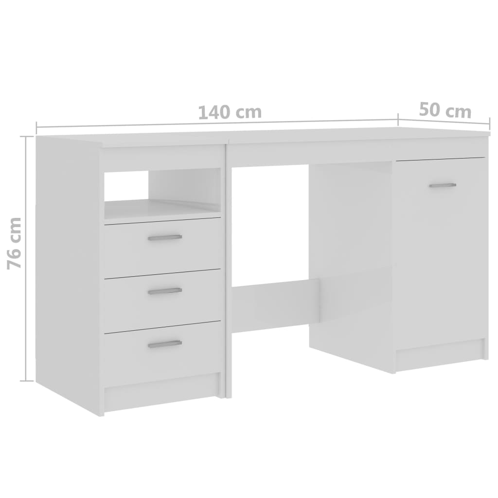 Schreibtisch Mit 3 Schubladen Computertisch PC Bürotisch Arbeitstisch DE - Bild 88 von 89