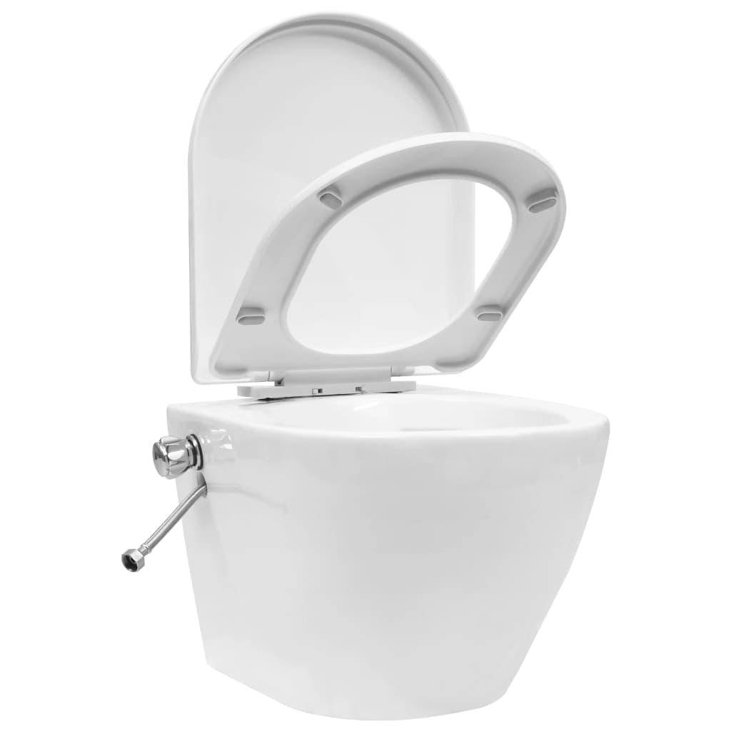 Wand / Hänge Toilette Stand-WC Wand-WC Keramik Soft Close WC-Sitz Spülkasten - Bild 37 von 52