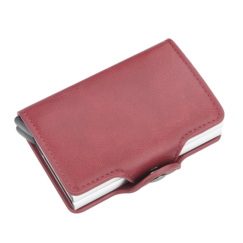 Kreditkartenetui Echt Leder RFID Schutz Mini Geldbörse Portemonnaie für  Karten