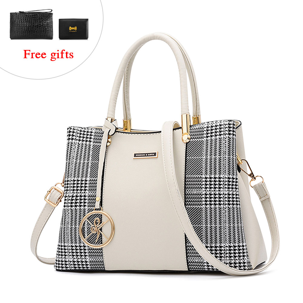 3 in 1 Women Handbag Top Handle Bag Faux Leather Designer Travel Shoulder Bag - Picture 17 of 18