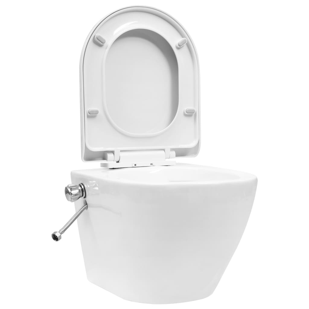 Wand / Hänge Toilette Stand-WC Wand-WC Keramik Soft Close WC-Sitz Spülkasten - Bild 14 von 52
