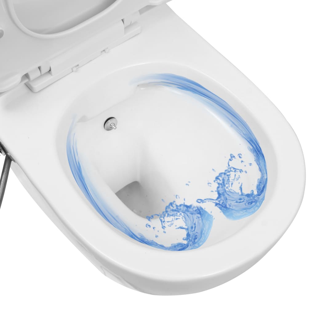 Wand / Hänge Toilette Stand-WC Wand-WC Keramik Soft Close WC-Sitz Spülkasten - Bild 19 von 52