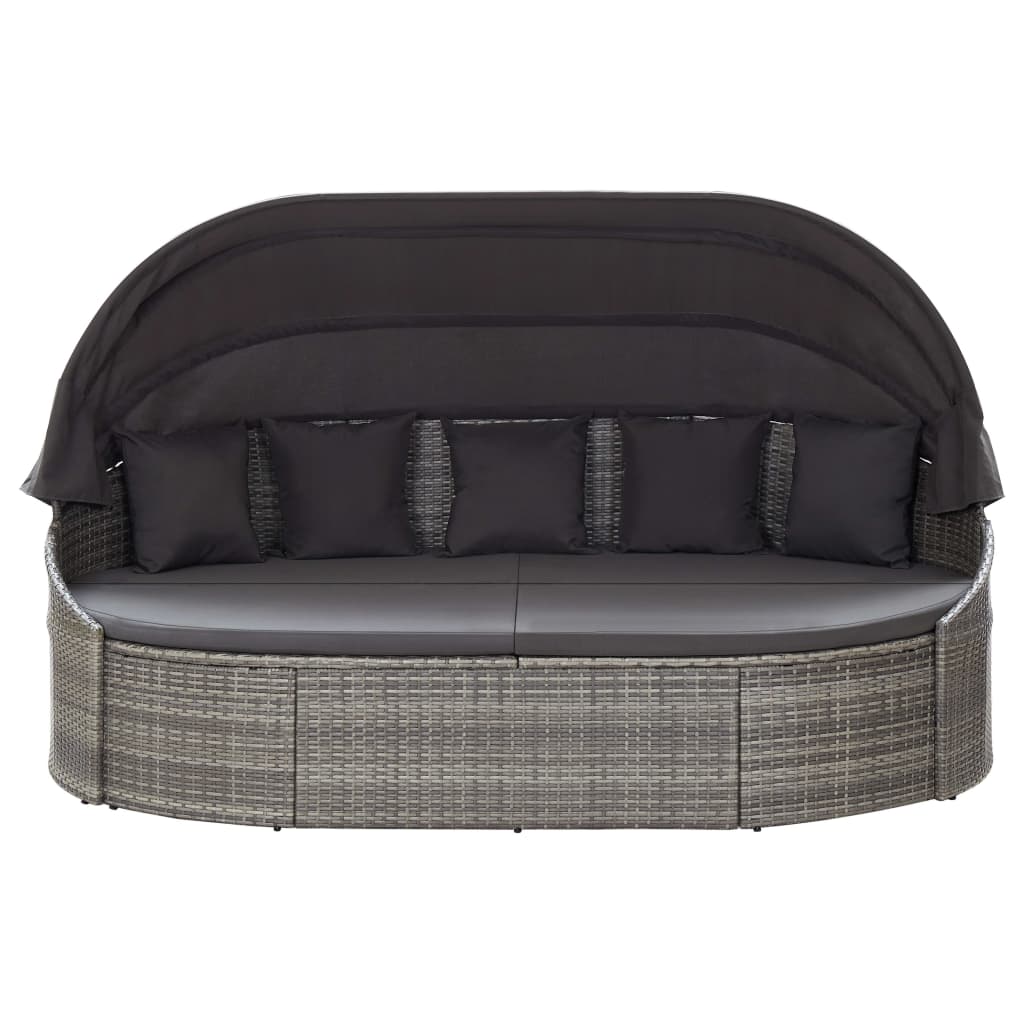Garten Sonneninsel mit Sonnendach Poly Rattan Sonnenliege Sitzgruppe Lounge Set - Bild 3 von 20