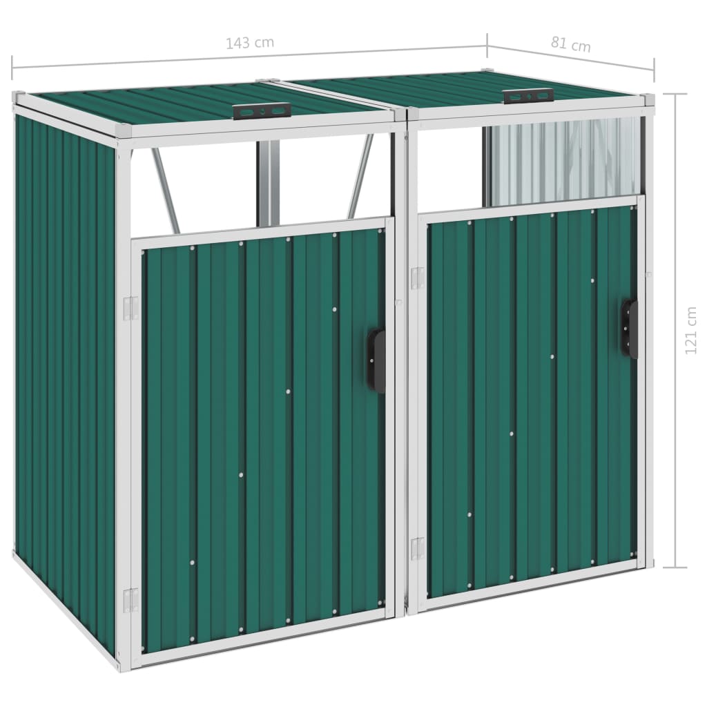 Mülltonnenbox Stahl Mülltonnenverkleidung Müllbox Müllcontainer 1/2/3/4 Tonne - Bild 77 von 77