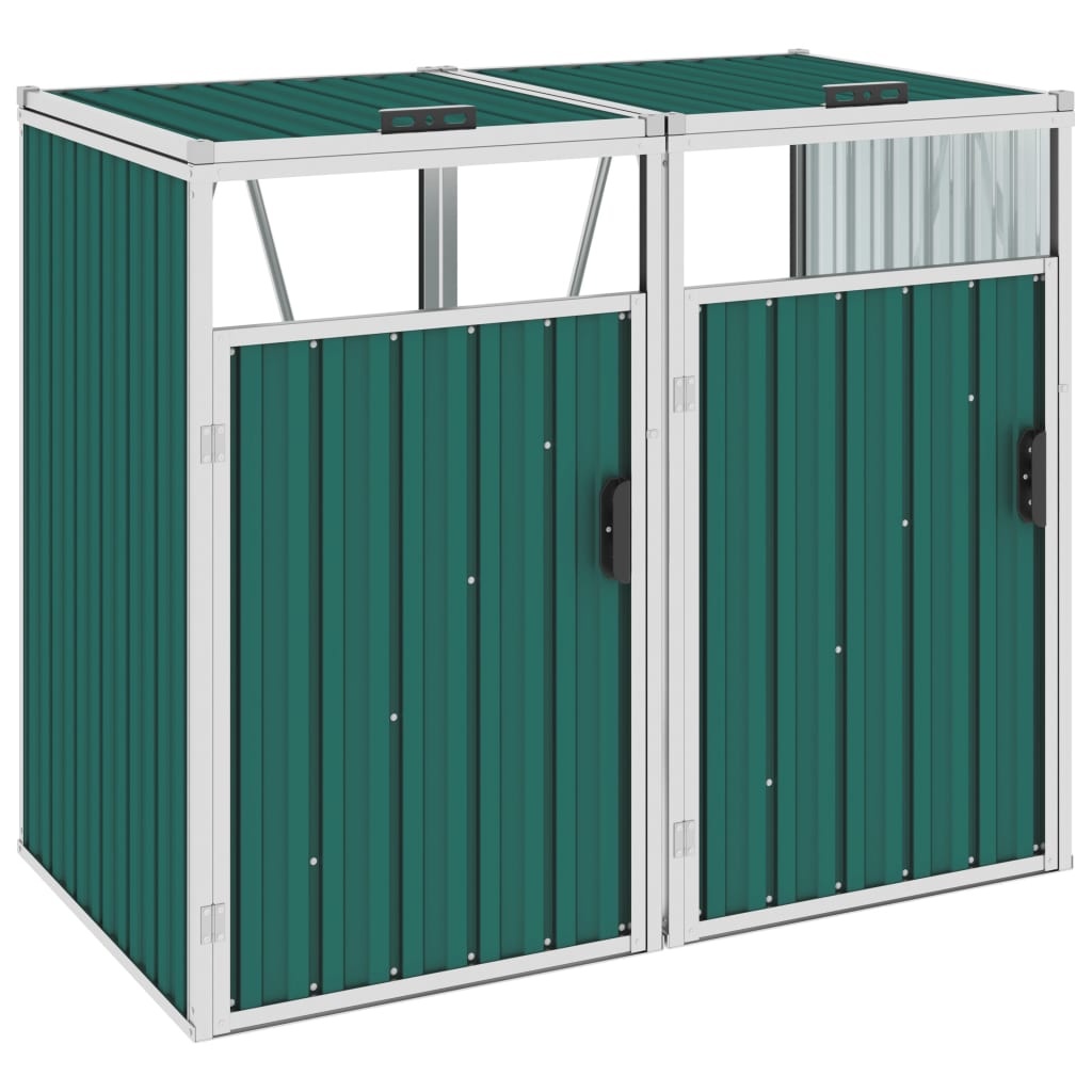 Mülltonnenbox Stahl Mülltonnenverkleidung Müllbox Müllcontainer 1/2/3/4 Tonne - Bild 75 von 77