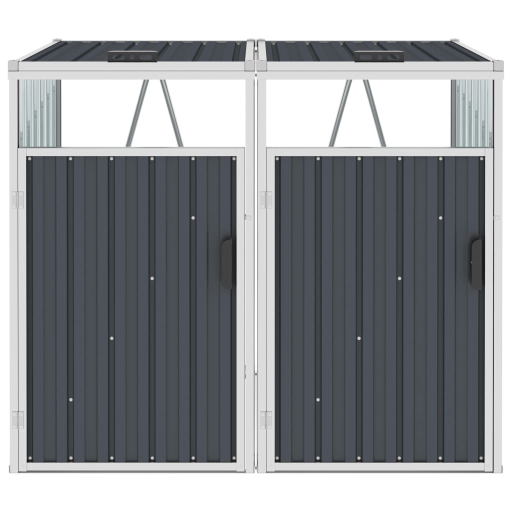 Mülltonnenbox Stahl Mülltonnenverkleidung Müllbox Müllcontainer 1/2/3/4 Tonne - Bild 70 von 77