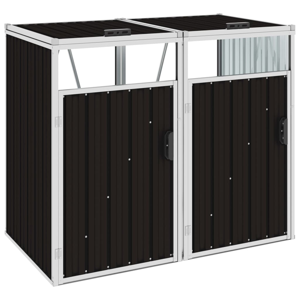 Mülltonnenbox Stahl Mülltonnenverkleidung Müllbox Müllcontainer 1/2/3/4 Tonne - Bild 66 von 77