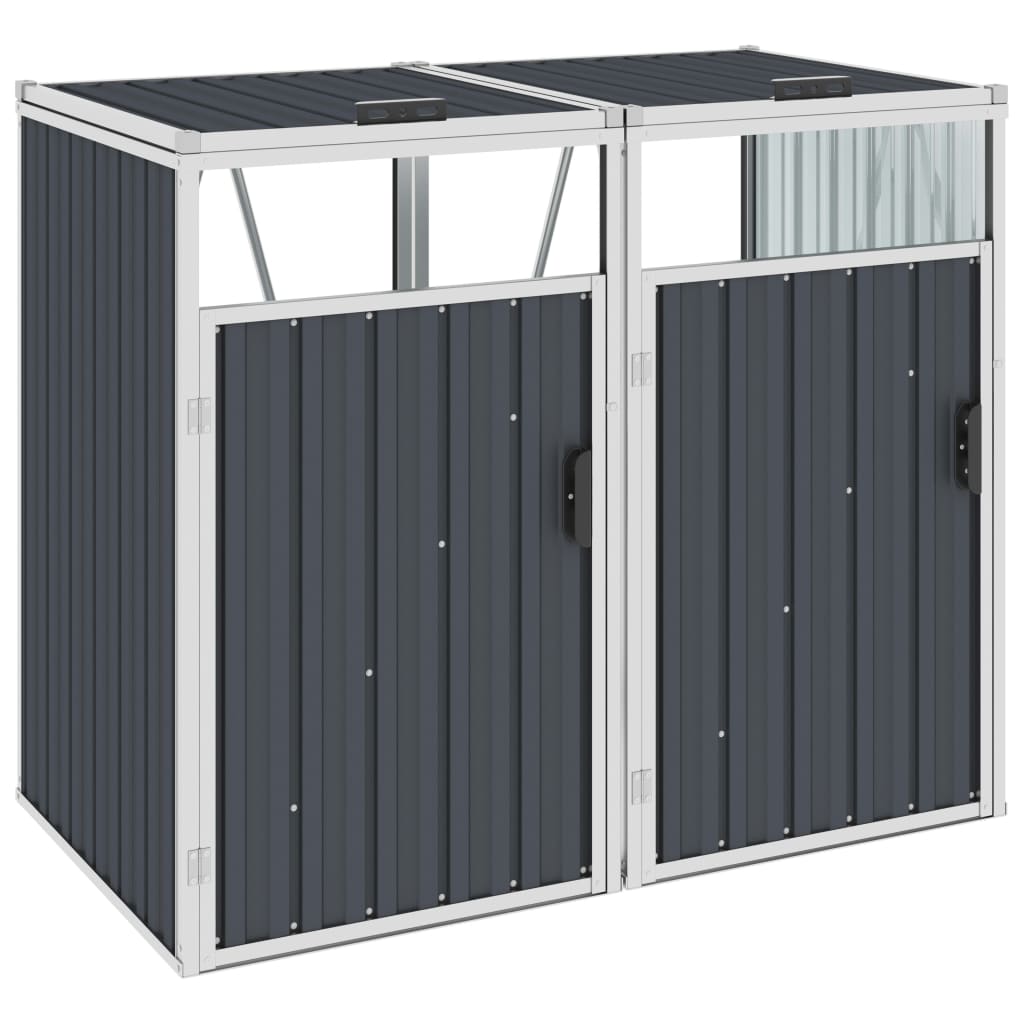 Mülltonnenbox Stahl Mülltonnenverkleidung Müllbox Müllcontainer 1/2/3/4 Tonne - Bild 69 von 77
