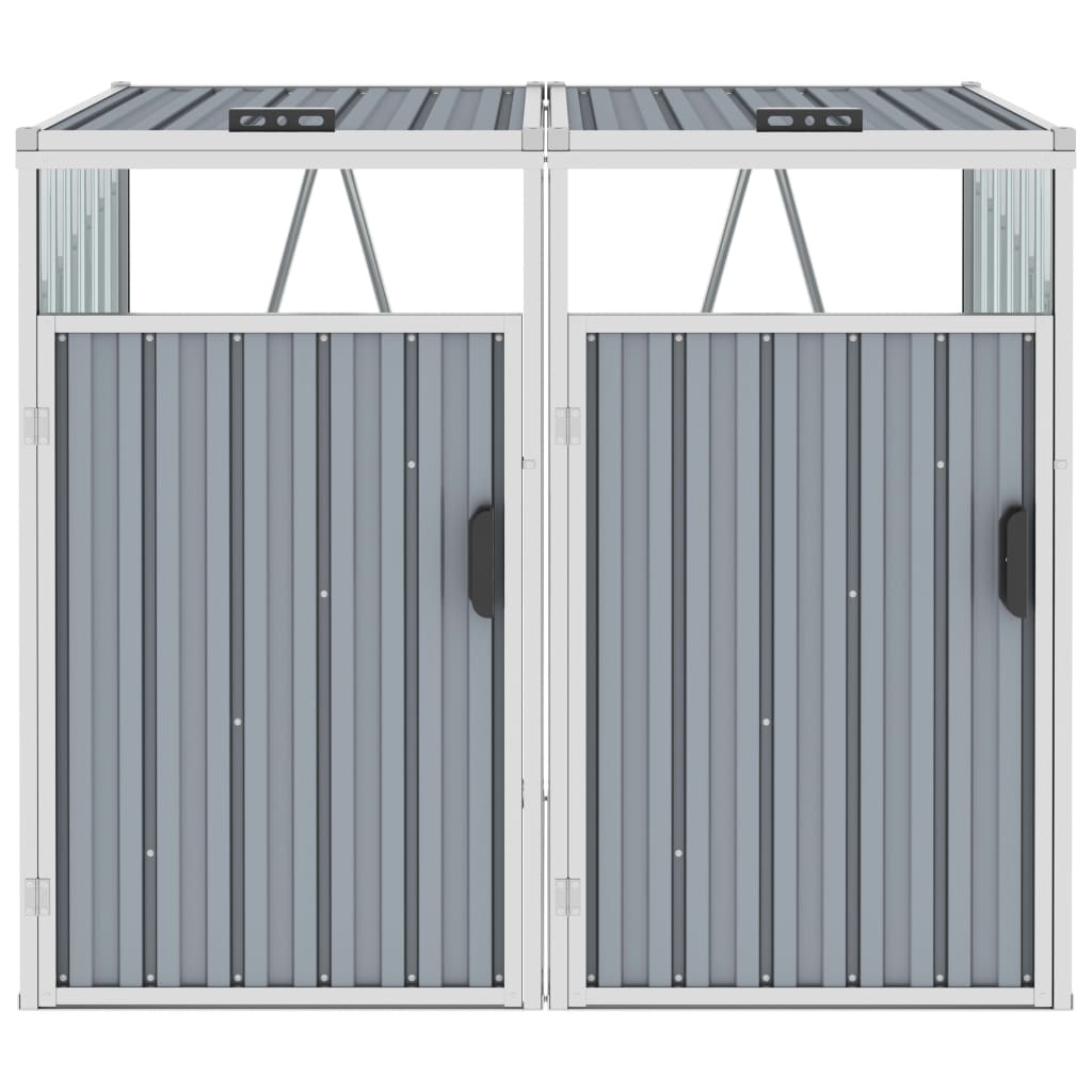 Mülltonnenbox Stahl Mülltonnenverkleidung Müllbox Müllcontainer 1/2/3/4 Tonne - Bild 73 von 77
