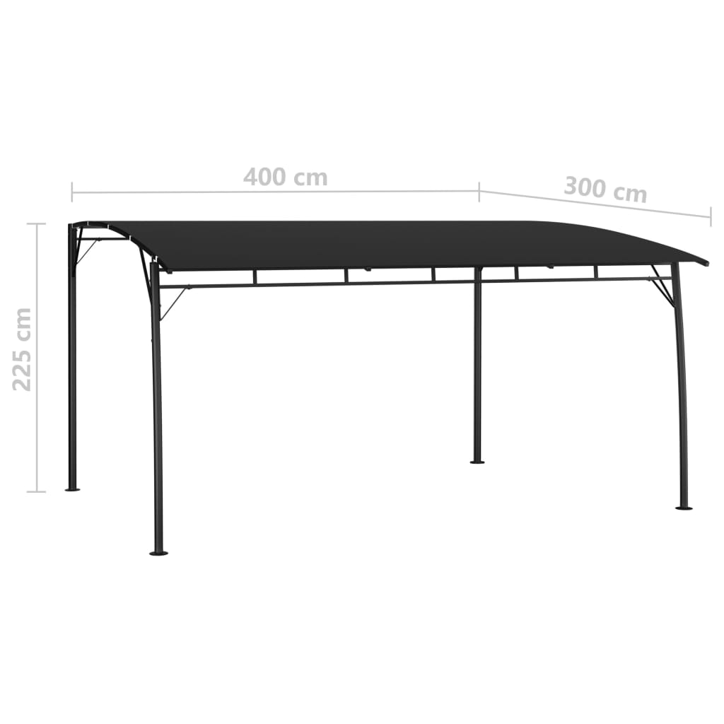 Metall Pergola Gartenpavillon mit Sonnenschutz Terrassenüberdachung Zelt Vordach - Bild 40 von 63