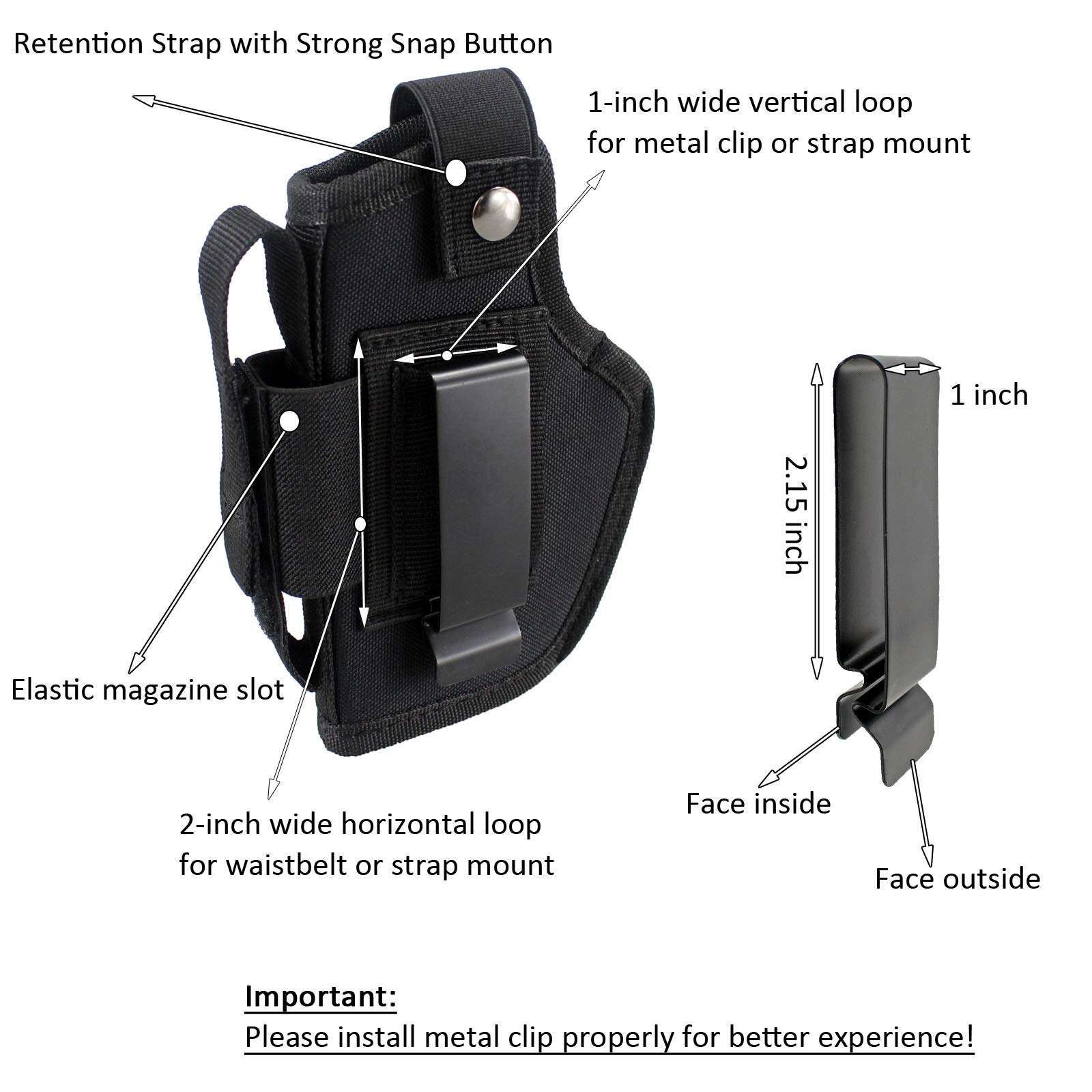 Universal Tactical Underarm Shoulder Gun Holster Pistol Handgun Concealed Carry - Picture 26 of 44
