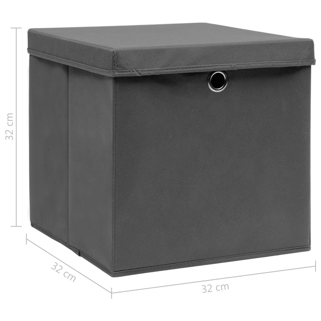 4/10 Stk. 32x32x32cm Aufbewahrungsboxen Deckel Korb Faltbox en Kinder Box Boxen - Bild 9 von 88