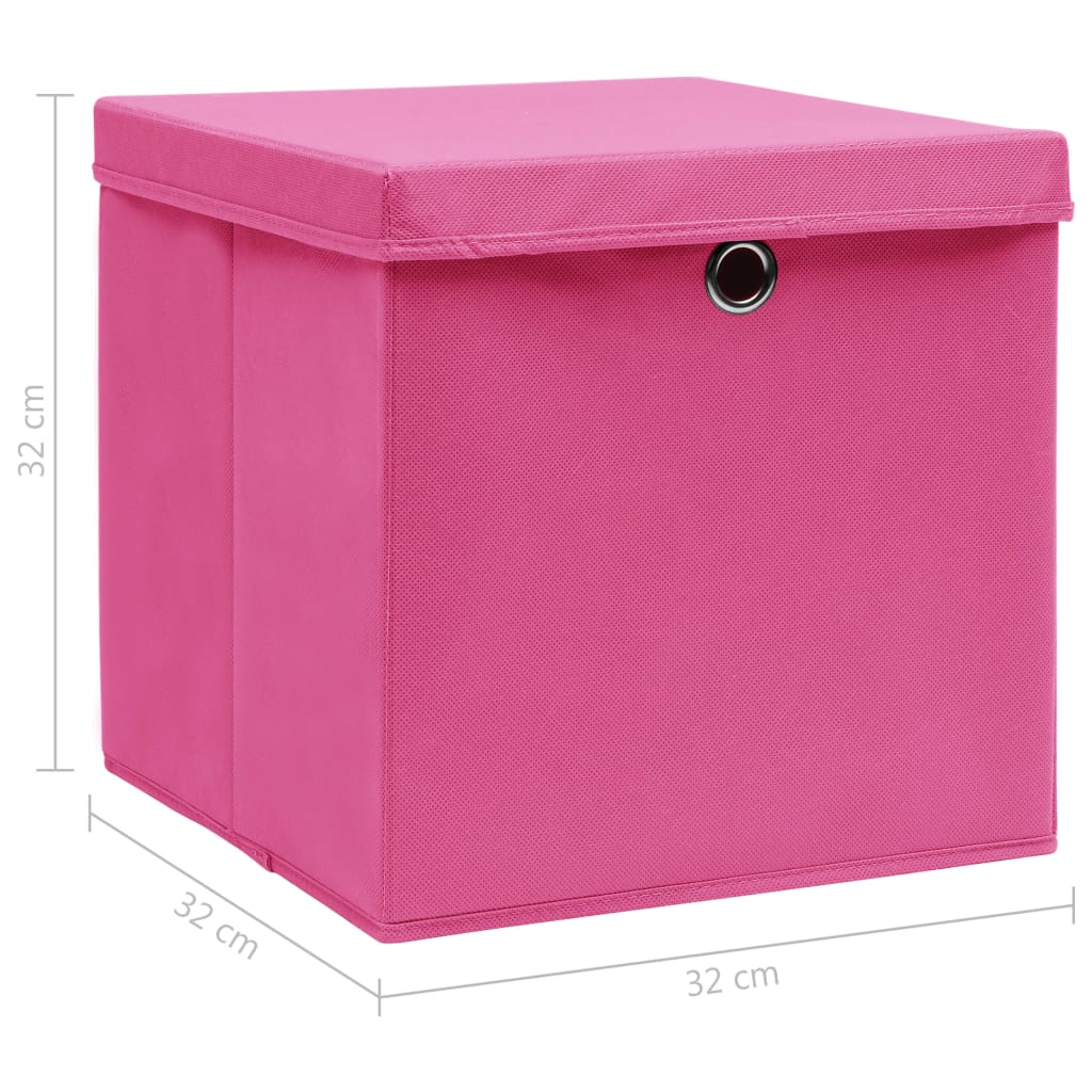 4/10 Stk. 32x32x32cm Aufbewahrungsboxen Deckel Korb Faltbox en Kinder Box Boxen - Bild 29 von 88