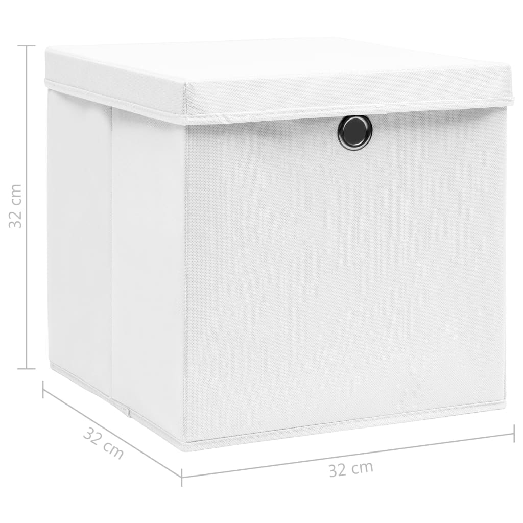 4/10 Stk. 32x32x32cm Aufbewahrungsboxen Deckel Korb Faltbox en Kinder Box Boxen - Bild 36 von 88