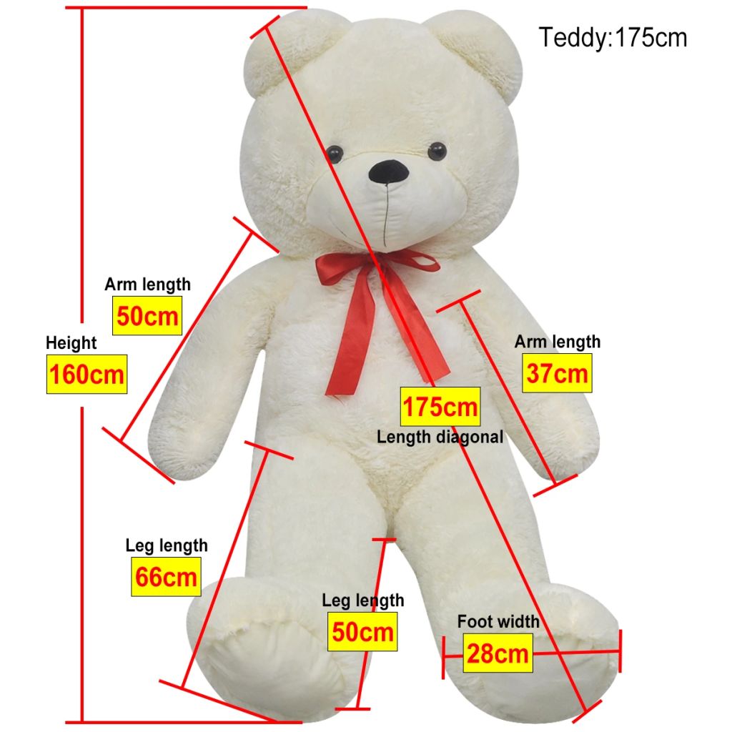 XXL Teddybär Plüsch Kuschel Stoff Tier Teddy Bär Valentinstag 100-260cm Riesen - Bild 18 von 18