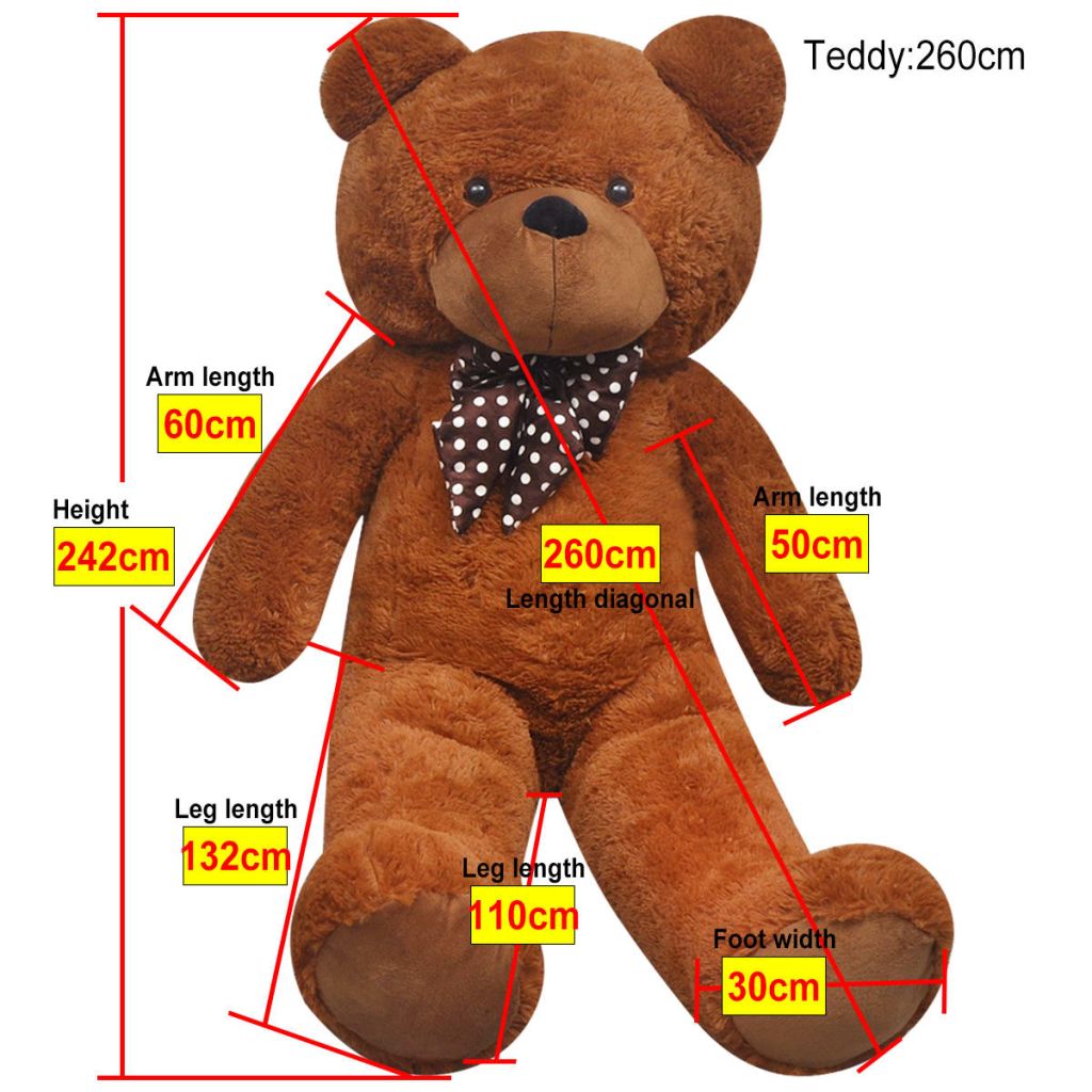 XXL Teddybär Plüsch Kuschel Stoff Tier Teddy Bär Valentinstag 100-260cm Riesen - Bild 17 von 18