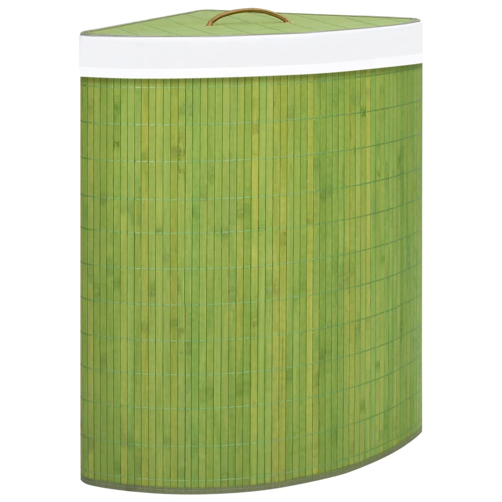 Eck-Wäschekorb Bambus 60 L Wäschesammler Wäschebox Wäschetonne Wäschesack Korb - Bild 37 von 43