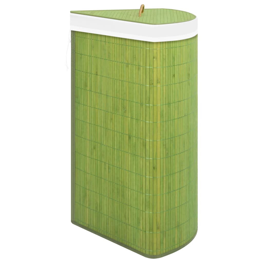 Eck-Wäschekorb Bambus 60 L Wäschesammler Wäschebox Wäschetonne Wäschesack Korb - Bild 40 von 43