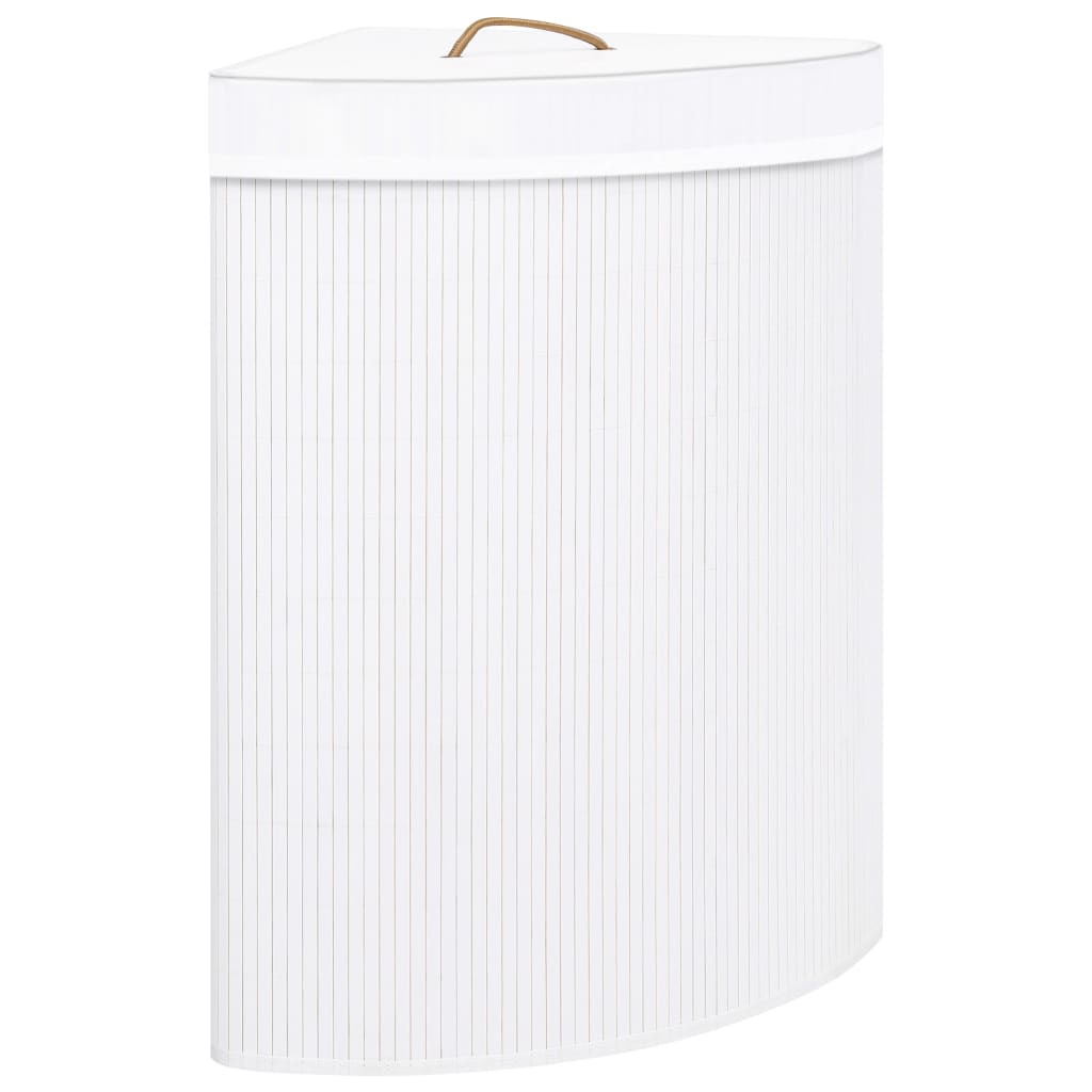 Eck-Wäschekorb Bambus 60 L Wäschesammler Wäschebox Wäschetonne Wäschesack Korb - Bild 30 von 43